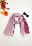 Eri Silk Scarf - Seashell Pink, Dark Red & Ivory - SKU_TWSM/STEE20