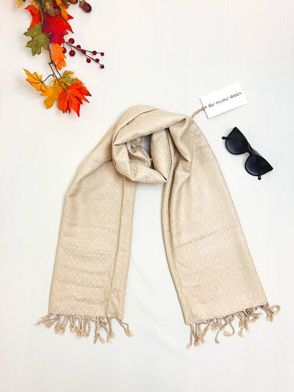 Eri Silk Stole - Luxor Gold motifs - SKU_TWSP/STEE16