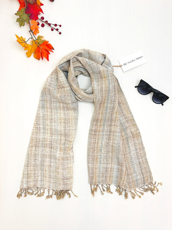 Eri Silk Stole - Multicolor Stripes - SKU_TWSP/STEE19