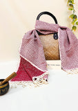 Eri Silk Scarf - Seashell Pink, Dark Red & Ivory - SKU_TWSM/STEE20