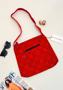Cotton Sling Bag - Red - SKUC_TWSU/TBRL110
