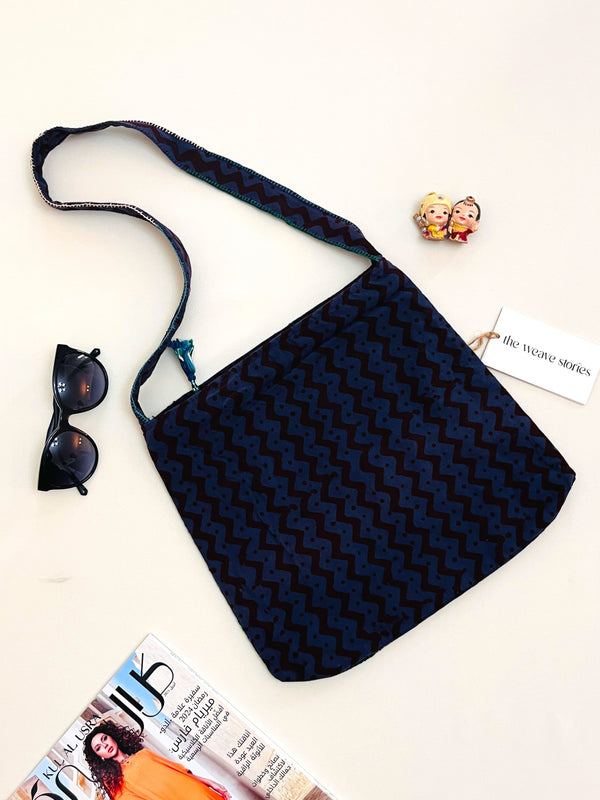 Cotton Sling Bag - Dark Blue - SKUC_TWSU/TBRL114