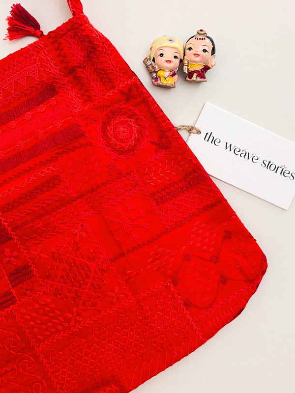 Cotton Sling Bag - Red - SKUC_TWSU/TBRL111