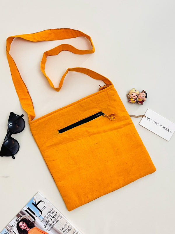 Cotton Sling Bag - Yellow - SKUC_TWSU/TBRL112