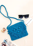 Macrame Sling Bag - Blue - SKU_TWSA/SBP109