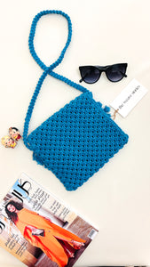 Macrame Sling Bag - Blue - SKU_TWSA/SBP109