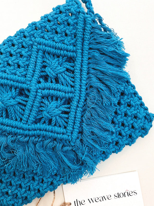 Macrame Sling Bag - Blue - SKU_TWSA/SBP109
