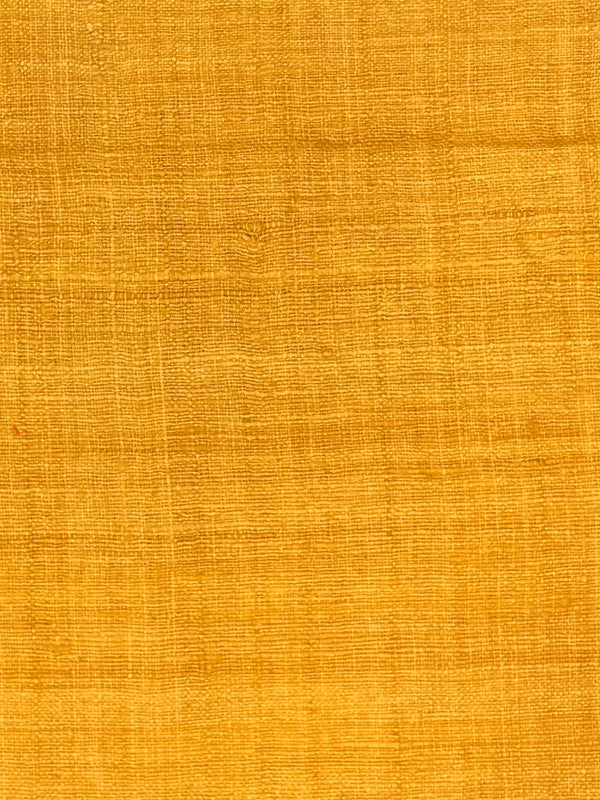 Eri Silk - 132 cm (W) X 12 mtr (L) - Handspun, Machine Made - Marigold Yellow - SKU_TWSP/FE51