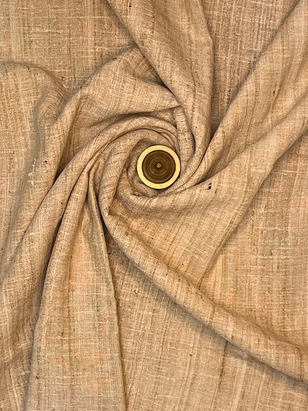 Eri Muga Silk - 91 cm (W) X 12 mtr (L) - Handspun, Hand Made -  Luxor Gold- SKU_TWSP/FEM53