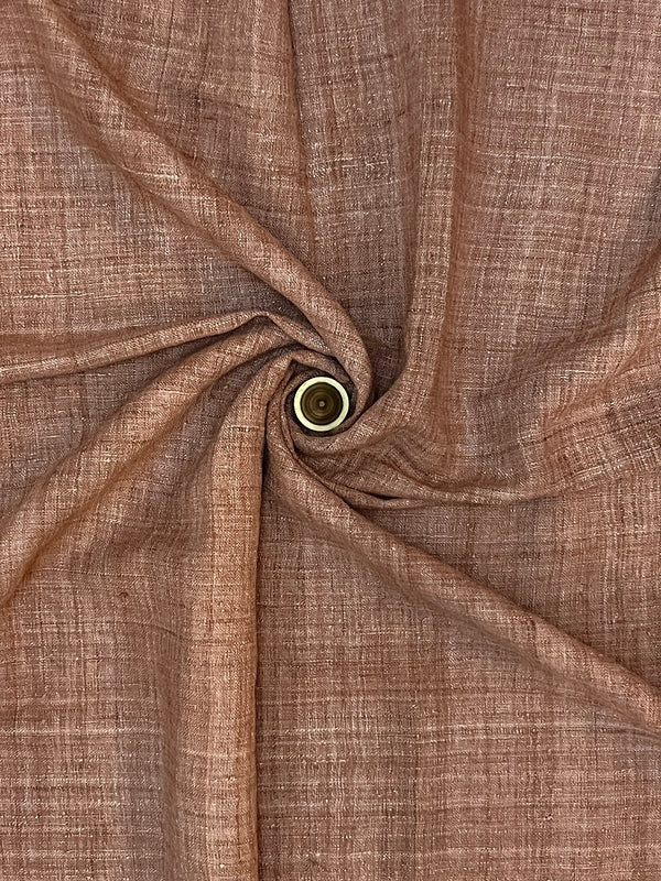 Eri Silk - 132 cm (W) X 12 mtr (L) - Handspun, Machine Made - Wood Brown - SKU_TWSP/FE55