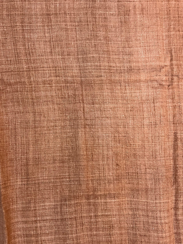 Eri Silk - 132 cm (W) X 12 mtr (L) - Handspun, Machine Made - Wood Brown - SKU_TWSP/FE55