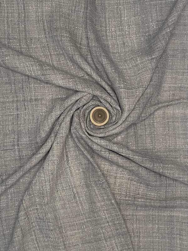 Eri Silk - 132 cm (W) X 12 mtr (L) - Handspun, Machine Made - Light Grey - SKU_TWSP/FE56