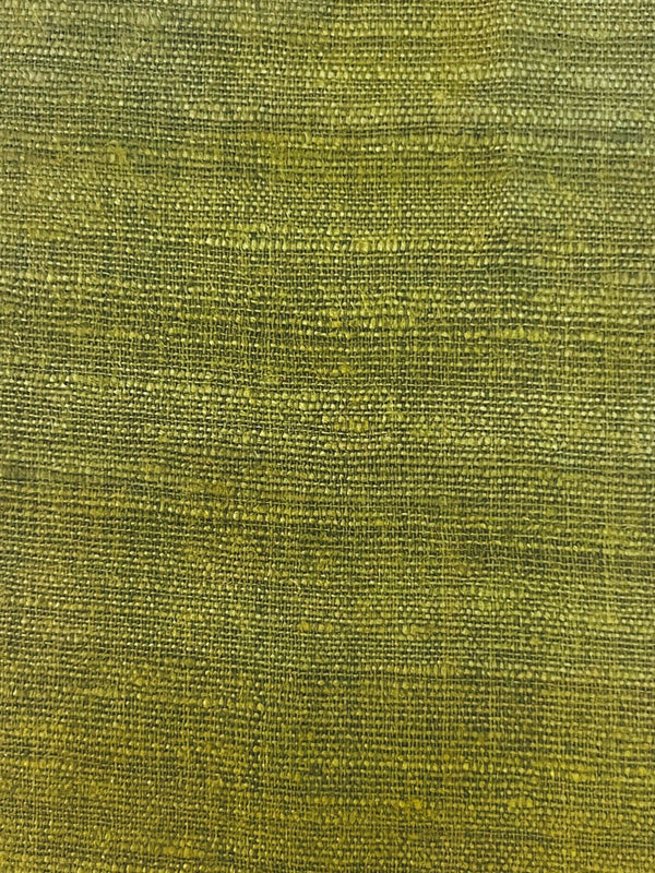 Eri Silk - 112 cm (W) X 12 mtr (L) - Handspun, Handmade - Olive Green Color - SKU_TWSP/FE64