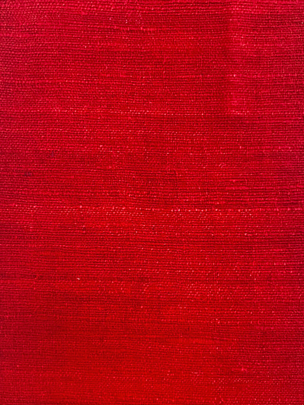 Eri Silk - 112 cm (W) X 12 mtr (L) - Handspun, Handmade - Red Color - SKU_TWSP/FE65