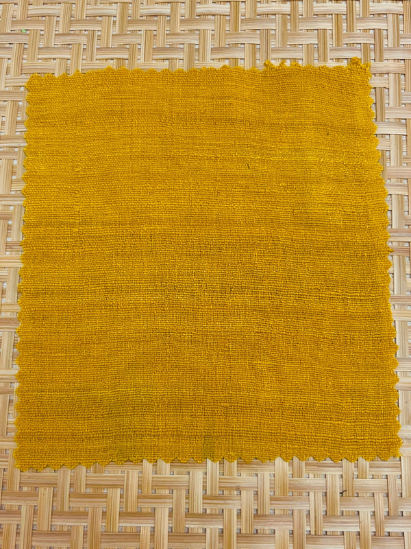 Eri Silk - 112 cm (W) X 12 mtr (L) - Handspun, Handmade - Marigold Color - SKU_TWSP/FE117