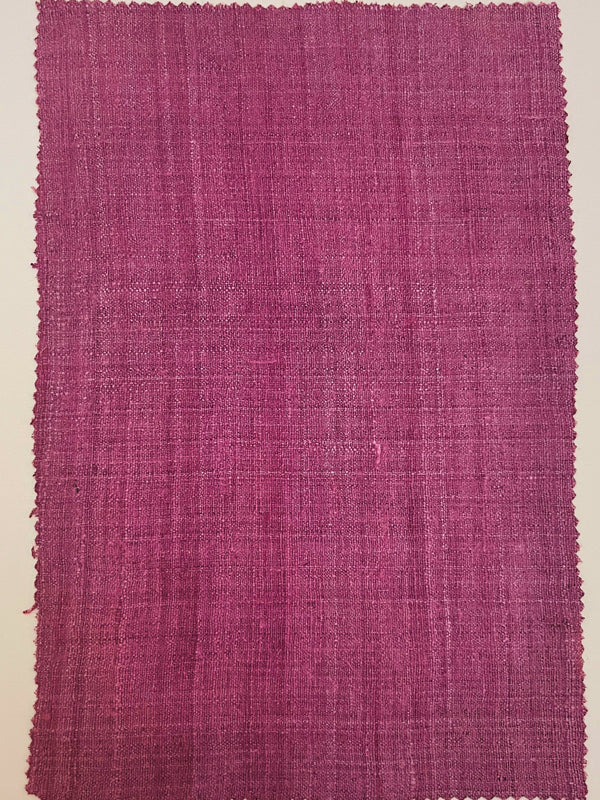 Eri Silk - 112 cm (W) X 12 mtr (L) - Handspun, Handmade - Pink Plum Color - SKU_TWSP/FE123