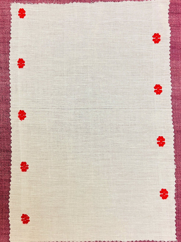 Pure Cotton - 112 cm (W) X 12 mtr (L) - Handloom - Cream Color - SKU_TWSP/FC120
