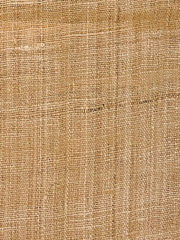 Muga Silk - 112 cm (W) X 12 mtr (L) - Handspun, Hand Made -  Luxor Gold- SKU_TWSP/FM124