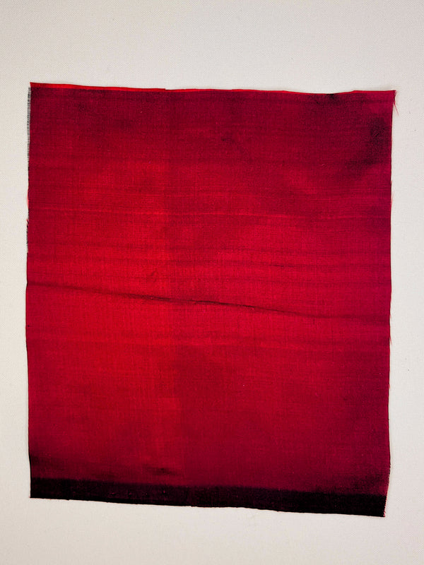 Mulberry Silk - 116 cm (W) X 25 mtr (L) - Handspun, Handmade - Red - SKU_TWSP/FM58