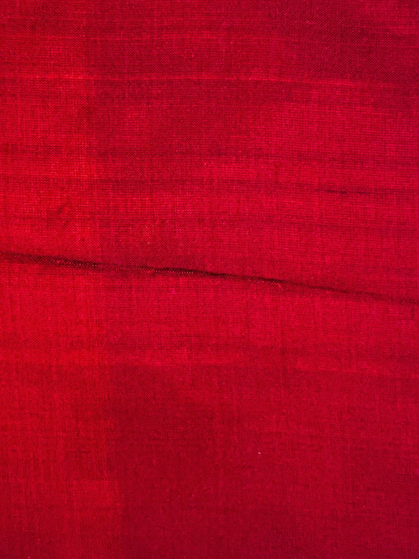 Mulberry Silk - 116 cm (W) X 25 mtr (L) - Handspun, Handmade - Red - SKU_TWSP/FM58