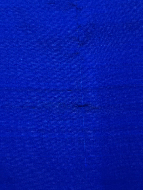 Mulberry Silk - 116 cm (W) X 12 mtr (L) - Handspun, Handmade - Navy  Blue - SKU_TWSP/FM59