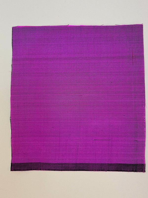 Mulberry Silk - 116 cm (W) X 12 mtr (L) - Handspun, Handmade - Deep Magenta - SKU_TWSP/FM61