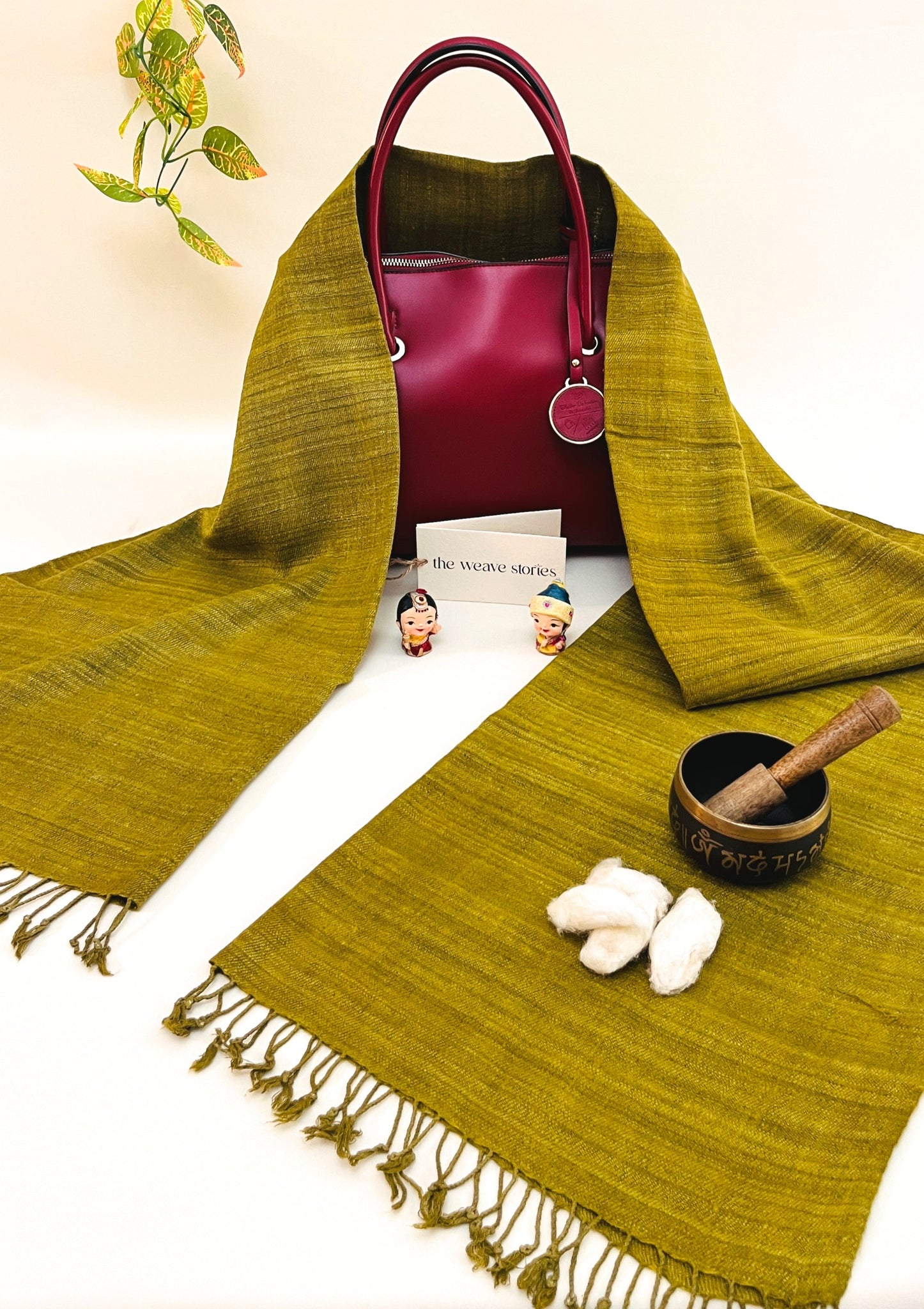 Premium Eri Silk Stole - Organic Bronze Yellow - SKU_TWSD/STE27