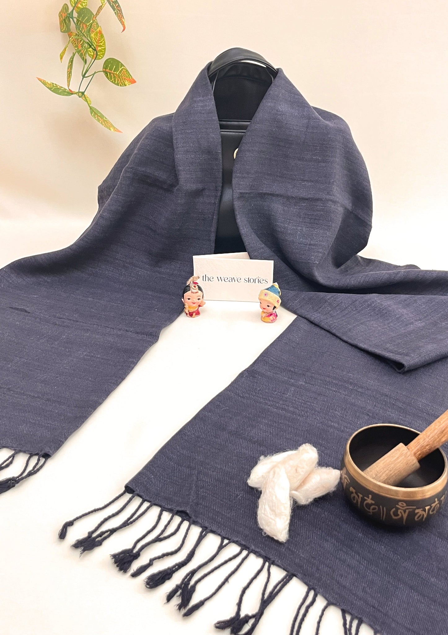 Premium Eri Silk Stole - Organic Davy's Grey - SKU_TWSD/STE28