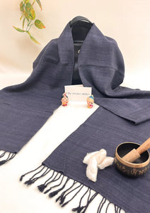 Premium Eri Silk Stole - Organic Davy's Grey - SKU_TWSD/STE28