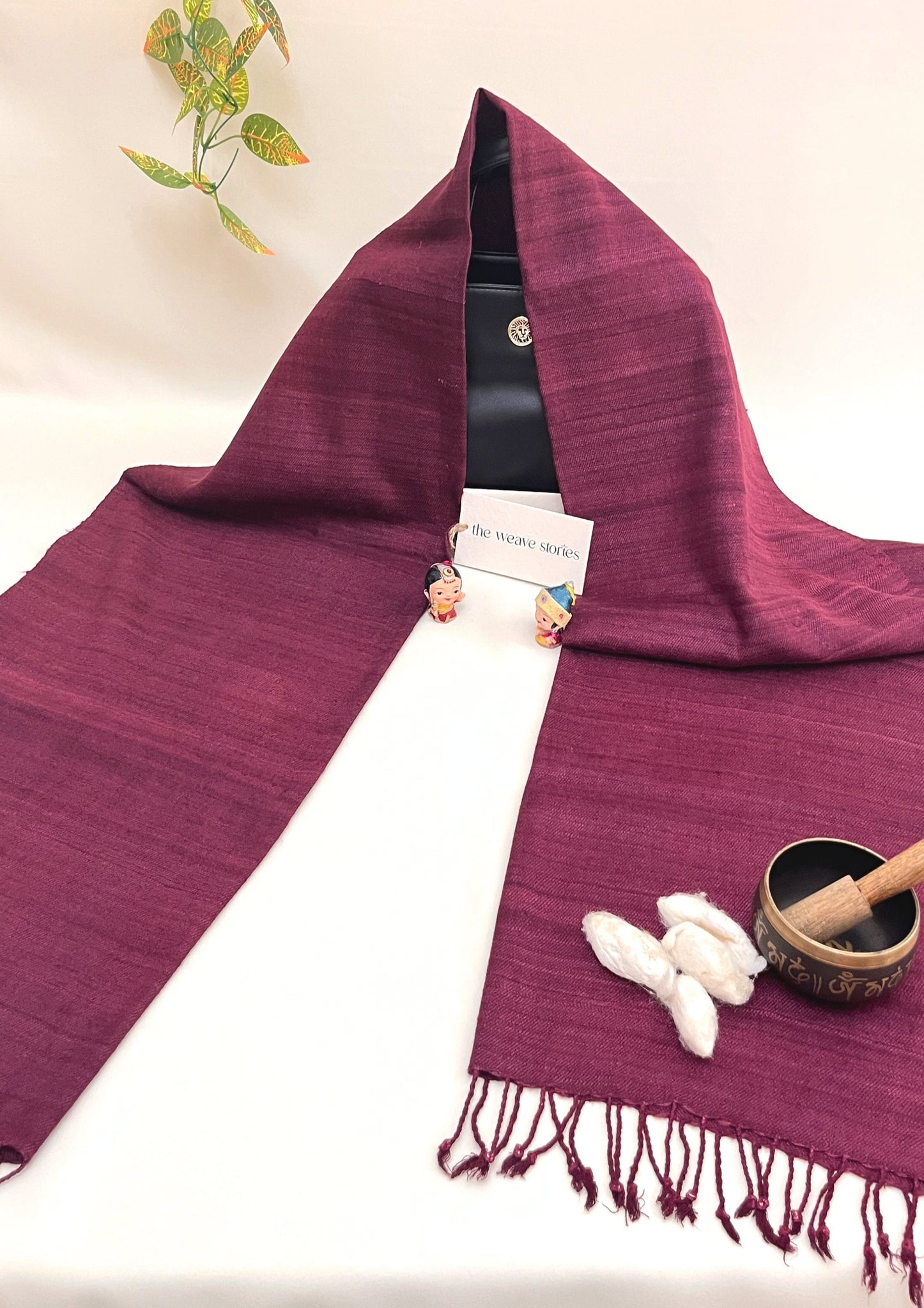 Premium Eri Silk Stole - Organic Magenta - SKU_TWSD/STE29