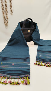 Elegant Cotton Stole - Aegean Blue - SKU_TWST/CB66