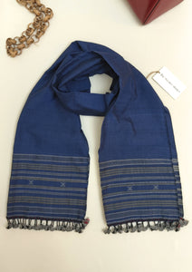 Elegant Cotton Stole - Purple Navy - SKU_TWST/CB67