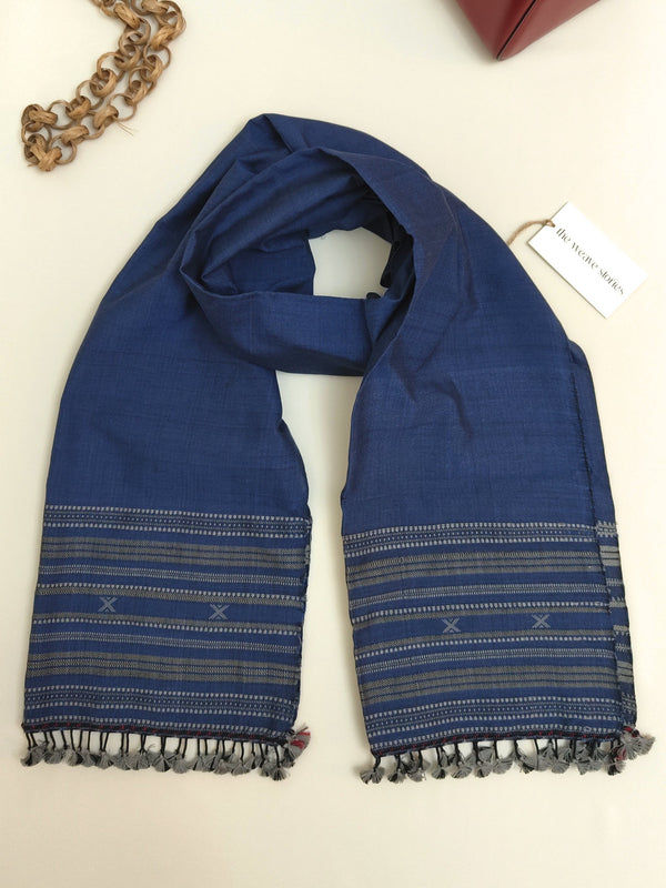 Elegant Cotton Stole - Purple Navy - SKU_TWST/CB67