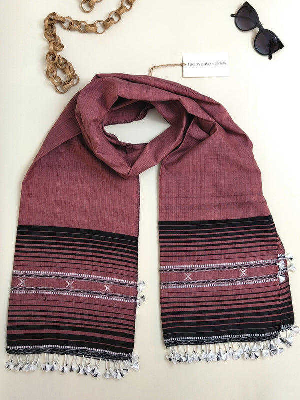 Elegant Cotton Stole - Deep Taupe - SKU_TWST/CB69