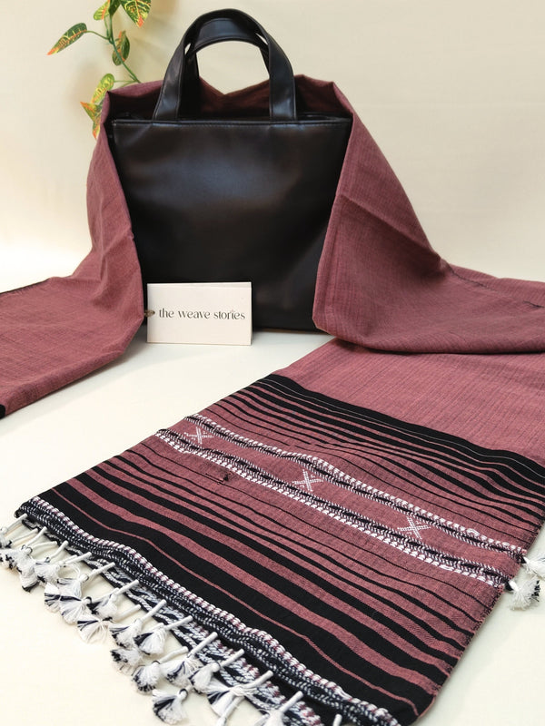 Elegant Cotton Stole - Deep Taupe - SKU_TWST/CB69